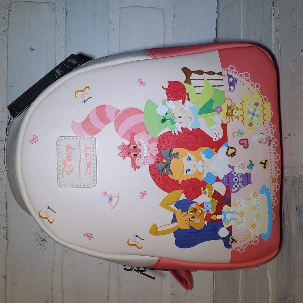 NEW Loungefly  Disney Alice In Wonderland Alice Tea Party Mini Backpack